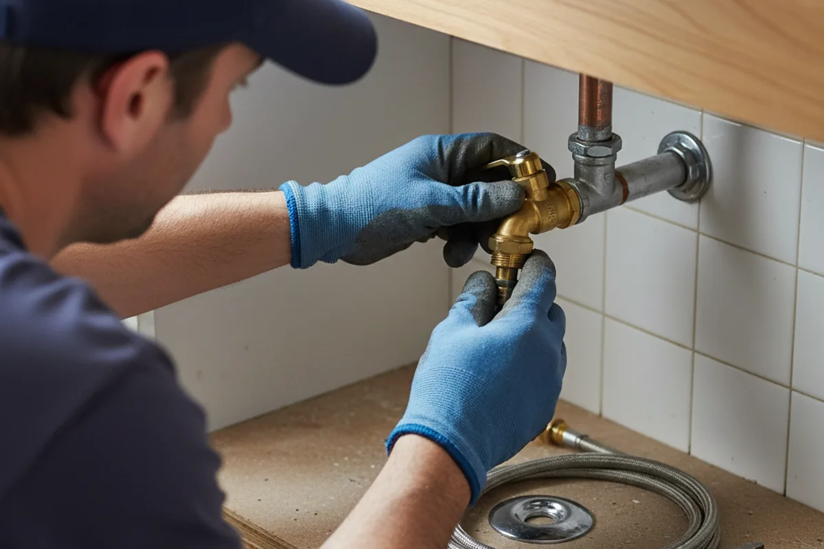 Shutoff valve and fitting work during Faucet and Fixture Repair in Lakeport